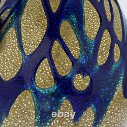 GlassOfVenice Murano Glass Silver Pitcher/ Carafe Blue Web