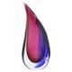 GlassOfVenice Murano Glass Sommerso Wave Vase Rose and Blue