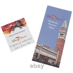 GlassOfVenice Murano Glass Vesuvio Oval Vase Aqua Blue