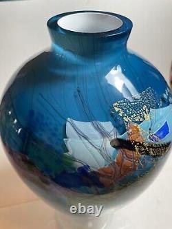 Glasshouse Studio Style Modern Vase Hand blown Signed