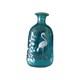 Gorgeous BLUE BLOWN GLASS Hand painted Deco Vase 5 1/2 Tall