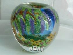 Gorgeous Chris Heilman Blue Wisteria Vessel Vase 2014 Mint One of a Kind