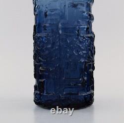 Göte Augustsson (1917-2004) for Ruda. Two vases in blue mouth blown art glass