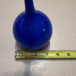 Gunnar Ander Lindshammar Sweden Blue Glass Vase white interior MidCentury Modern