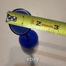 Gunnar Ander Lindshammar Sweden Blue Glass Vase white interior MidCentury Modern