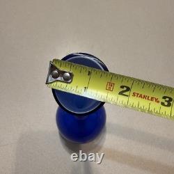 Gunnar Ander Lindshammar Sweden Blue Glass Vase white interior MidCentury Modern