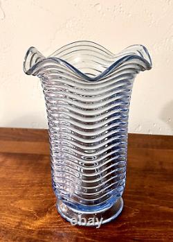 HTF Caribbean Blue Vase 9.5 Duncan Miller Glass Company Excellent condition LLF