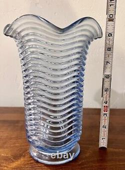 HTF Caribbean Blue Vase 9.5 Duncan Miller Glass Company Excellent condition LLF