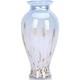 Hand Blown Glass Vase 11.8 Tall Beautiful Blue White Sea Wide Mouth Bud Vase