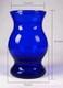 Hand Blown Murano Style Heavy Cobalt Blue Sculptural Art Glass Vase 14 Tall