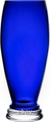 - Handmade Glass Footed round Vase Cobalt 14 H (14 Inches High) Made in E