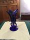 Heisey Tulip Vase COBALT! Popular with Collectors. Beautiful shade of blue