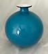 Holmegaard Blue Carnaby Large'Kugle' Ball Vase Per Lutken 1967 Great Condition