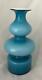 Holmegaard Blue Twin Bulge Carnaby Vase by Per Lutken 1967 Excellent Condition