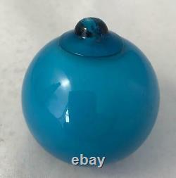 Holmegaard Glass Ball in Blue (Kugel) Rarest 9.5cm Michael Bang 1967