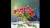 How To Paint Flowers In A Glass Vase Part 3 Finished Acrylic Painting