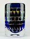 INGEBORG LUDIN for ORREFORS -ARIEL- c1973 BLUE/CLEAR GLASS VASE No. 179, SIGNED
