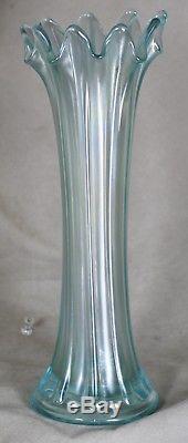 Ice Blue Northwood Thin Rib Vase