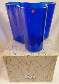 Iittala Aalto collector Cobalt blue vase 160mm made in Finland