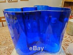 Iittala Aalto collector Cobalt blue vase 160mm made in Finland