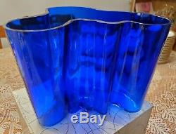 Iittala Aalto collector Cobalt blue vase 160mm made in Finland