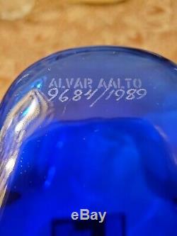 Iittala Aalto collector Cobalt blue vase 160mm made in Finland