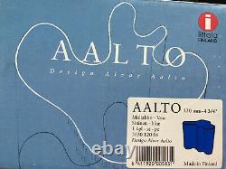 Iittala FINLAND Alvar Aalto BLUE Vase 4.75 tall NEW IN BOX, NEVER USED