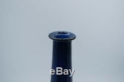 Iittala Timo Sarpaneva. Bottlevase In Petrol Blue. Signed