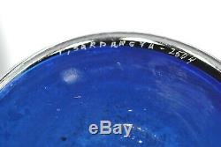 Iittala Timo Sarpaneva. Bottlevase In Petrol Blue. Signed