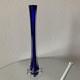 Ikebana Blue Glass Vase, Single Flower Holder, Royal Blue, 28.5cm