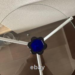 Ikebana Blue Glass Vase, Single Flower Holder, Royal Blue, 28.5cm