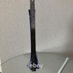 Ikebana Blue Glass Vase, Single Flower Holder, Royal Blue, 28.5cm