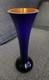 Imperial Art Glass Vase Lead Lustre Navy Blue Opaque withIridescent Orange 9 3/4