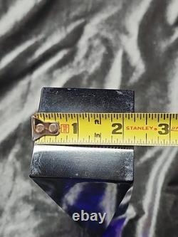 Imperlux Lead Crystal Cobalt Blue Vase Square