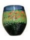 Ingrid Ken Hanson Poppy Vase Blown Glass Blue Green Milifiore Cane Signed 7