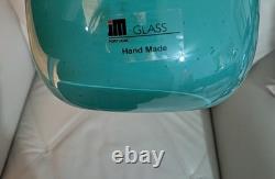 Jørgen Mortensen JM Vintage Rare Tourqouise Blue Vase Portugal Glass Art