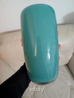 Jørgen Mortensen JM Vintage Rare Tourqouise Blue Vase Portugal Glass Art