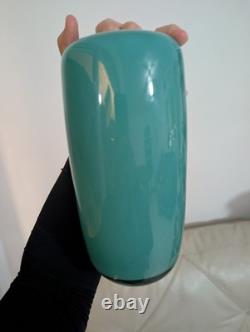 Jørgen Mortensen JM Vintage Rare Tourqouise Blue Vase Portugal Glass Art