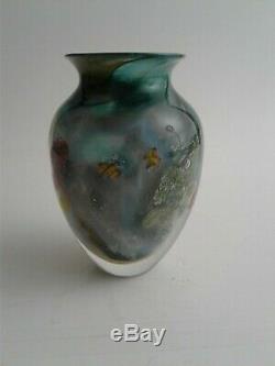 JOSH SIMPSON STUDIO Inhabited Oceans Art Glass Vase Signed and Dated 5