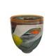 James R. Hayes Art Glass Vase Hand Blown Abstract Multicolor Blue Red White