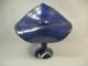 Joe Deanda Large Art Glass Vase Jack in the Pulpit Iridescent Blue Pattern 12