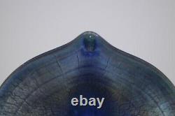 John Barber & Gavin Heath Studio Art Glass Iridescent Blue JITP Vase