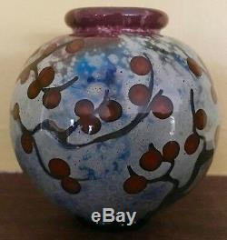 John Nygren Cherry Blossom Studio Glass Vase