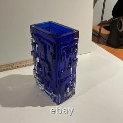 Josef Schott Glass Vase Design for Smalandshyttan, Sweden 6 W 4 D 9H