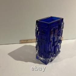Josef Schott Glass Vase Design for Smalandshyttan, Sweden 6 W 4 D 9H
