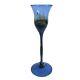 Joseph Clearman Vintage 1980 Hand Blown Cobalt Blue 12 Tall Stemware Glass Art