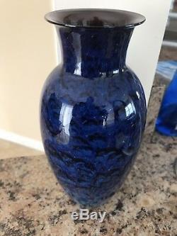 Josh Simpson Blue New Mexico 8 Vase Signed Mint NR