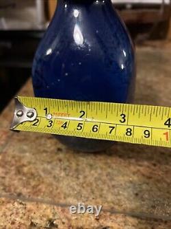 Josh Simpson Corona Vase Cobalt Blue New Mexico Glass Signed