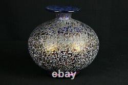 KOSTA BODA Bertil Vallien Blue/Purple Glass Vase Signed, Numbered (ES7207)