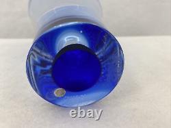 KOSTA BODA Vase Art Glass Blue Signed Numbered